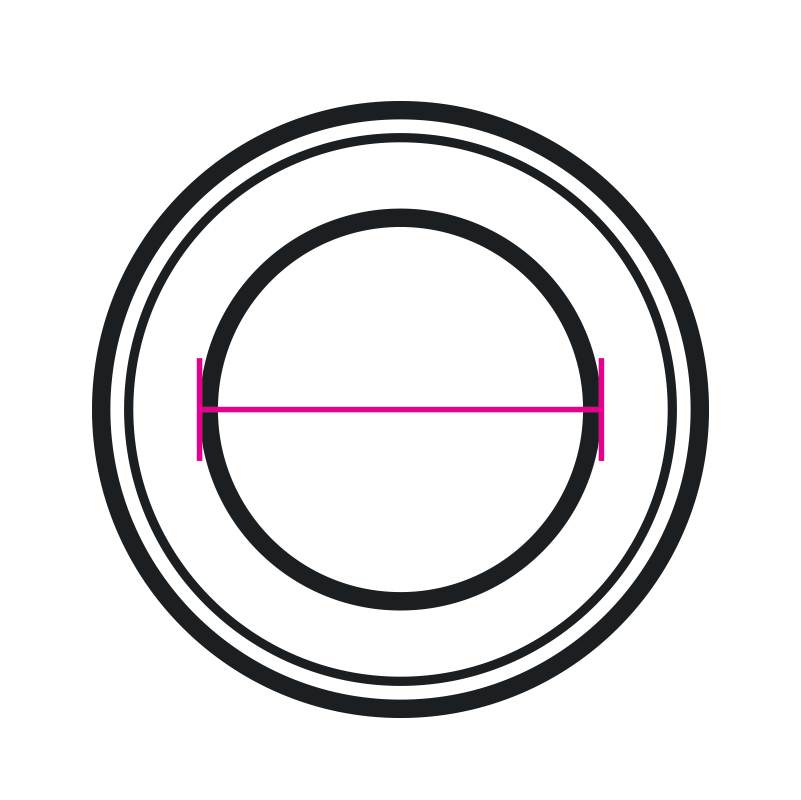 Internal diameter measurement of taps gaskets